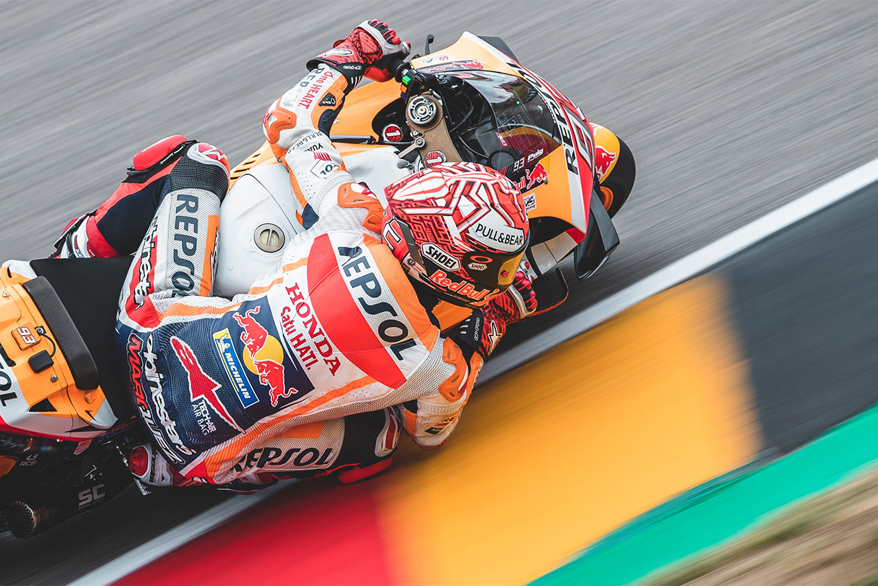 ドイツGPで7年連続ポールポジションを獲得したマルク・マルケス（レプソル・ホンダ・チーム）