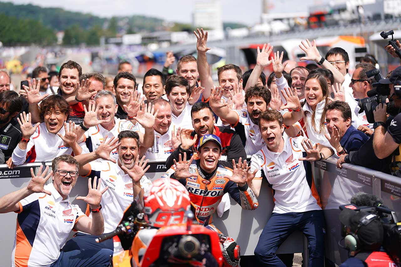 ザクセンリンクで通算10度目の優勝を飾ったマルケス