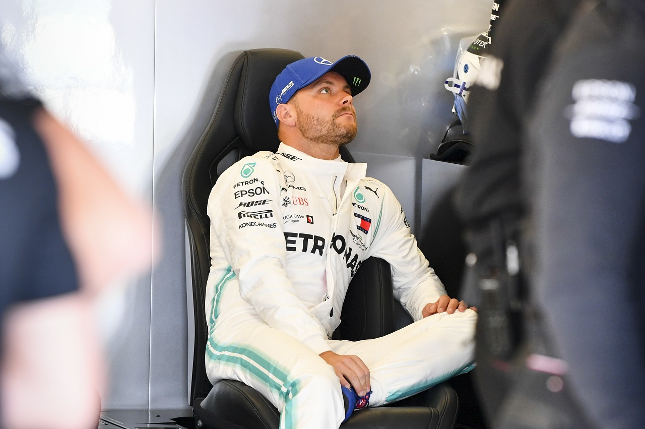 2019年F1第10戦イギリスGP　金曜プラクティス中のバルテリ・ボッタス（メルセデス）