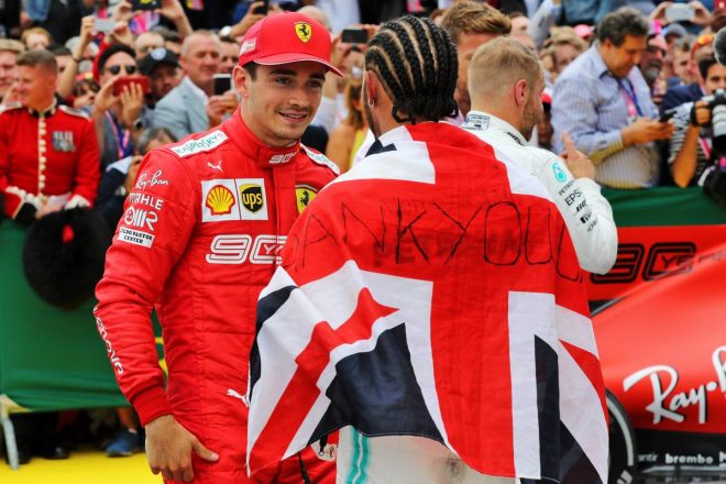 2019年F1第10戦イギリスGP　シャルル・ルクレール（フェラーリ）は3位表彰台
