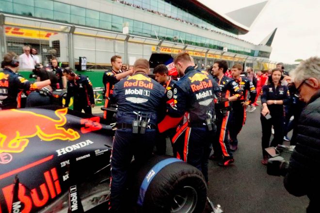 2019年F1第10戦イギリスGP　レッドブル・ホンダの作業風景