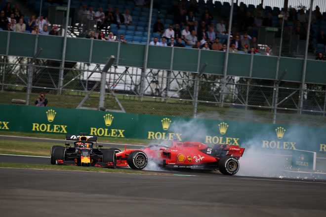 2019年F1第10戦イギリスGP　ベッテルとフェルスタッペンが接触