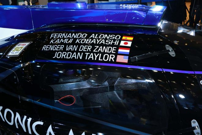 10号車キャデラックDPi-V.Rのルーフには2019年優勝メンバーが名前が並んでいた。