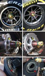 オーストリアGPでアップデートされたレッドブルのフロントホイール（左が古い仕様。右が最新パーツ）