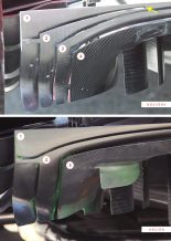 レッドブル・ホンダのディフーザー（上が新型、下が旧型）