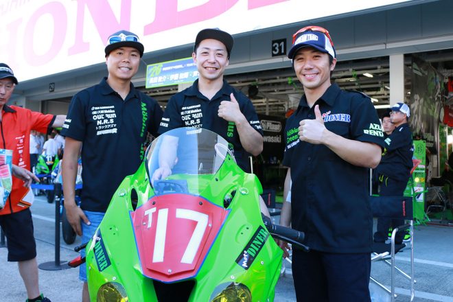 大久保光、中本翔、中本郡（メビウスグリーン 八尾カワサキ）