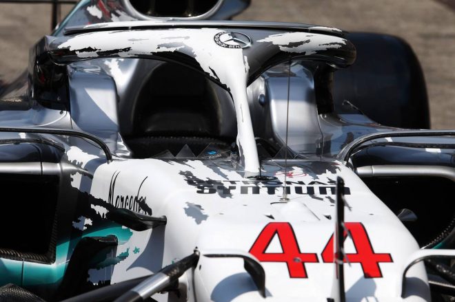 2019年F1第11戦ドイツGP　特別カラーとなったルイス・ハミルトン（メルセデス）のマシン