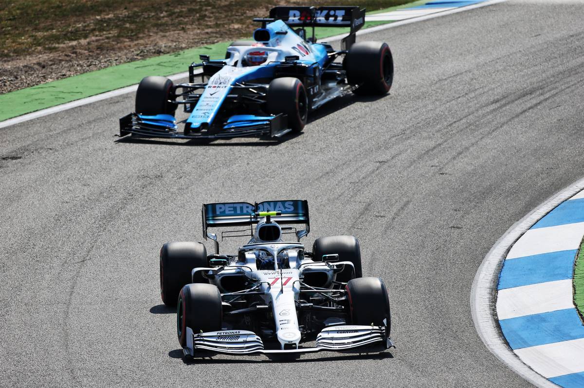 2019年F1第11戦ドイツGP用の特別カラーをまとったメルセデスのマシン