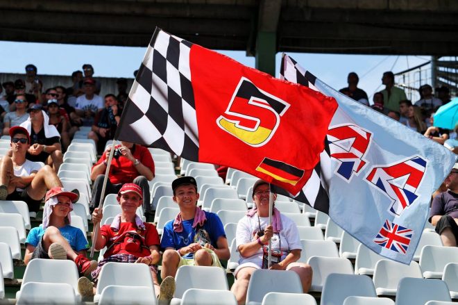2019年F1第11戦ドイツGP　セバスチャン・ベッテル、ルイス・ハミルトンのファンたち