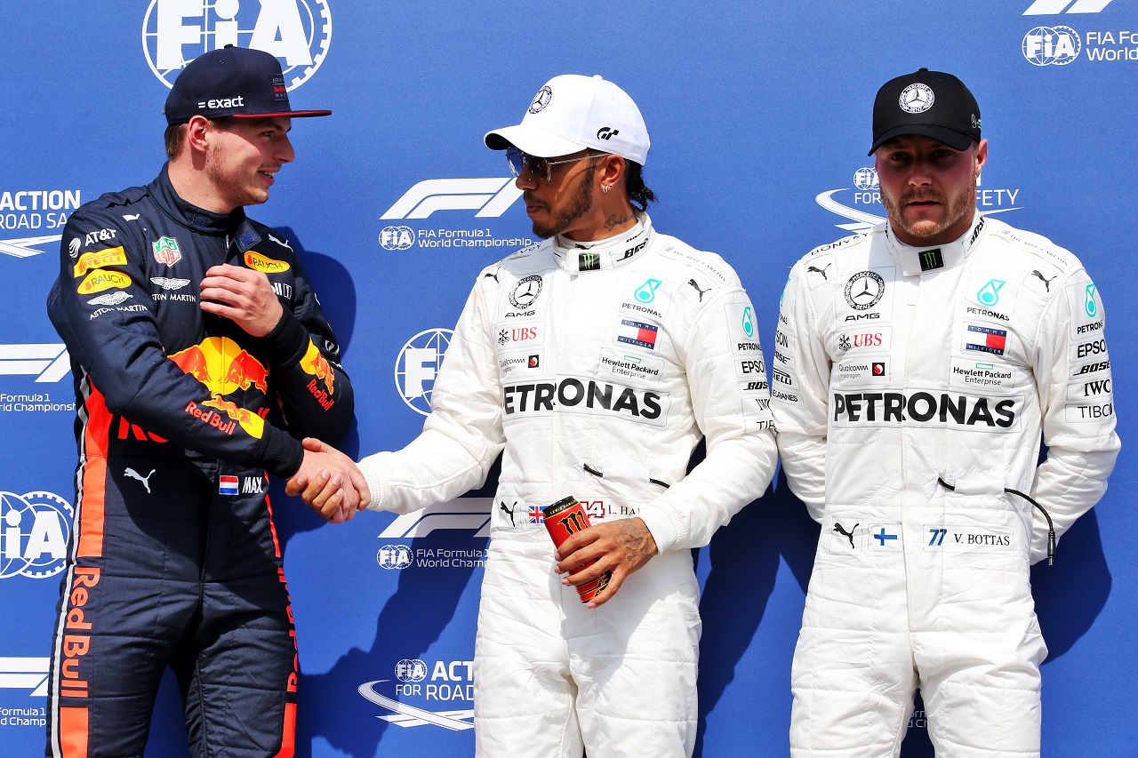 2019年F1第11戦ドイツGP土曜　予選トップ3のハミルトン、フェルスタッペン、ボッタス