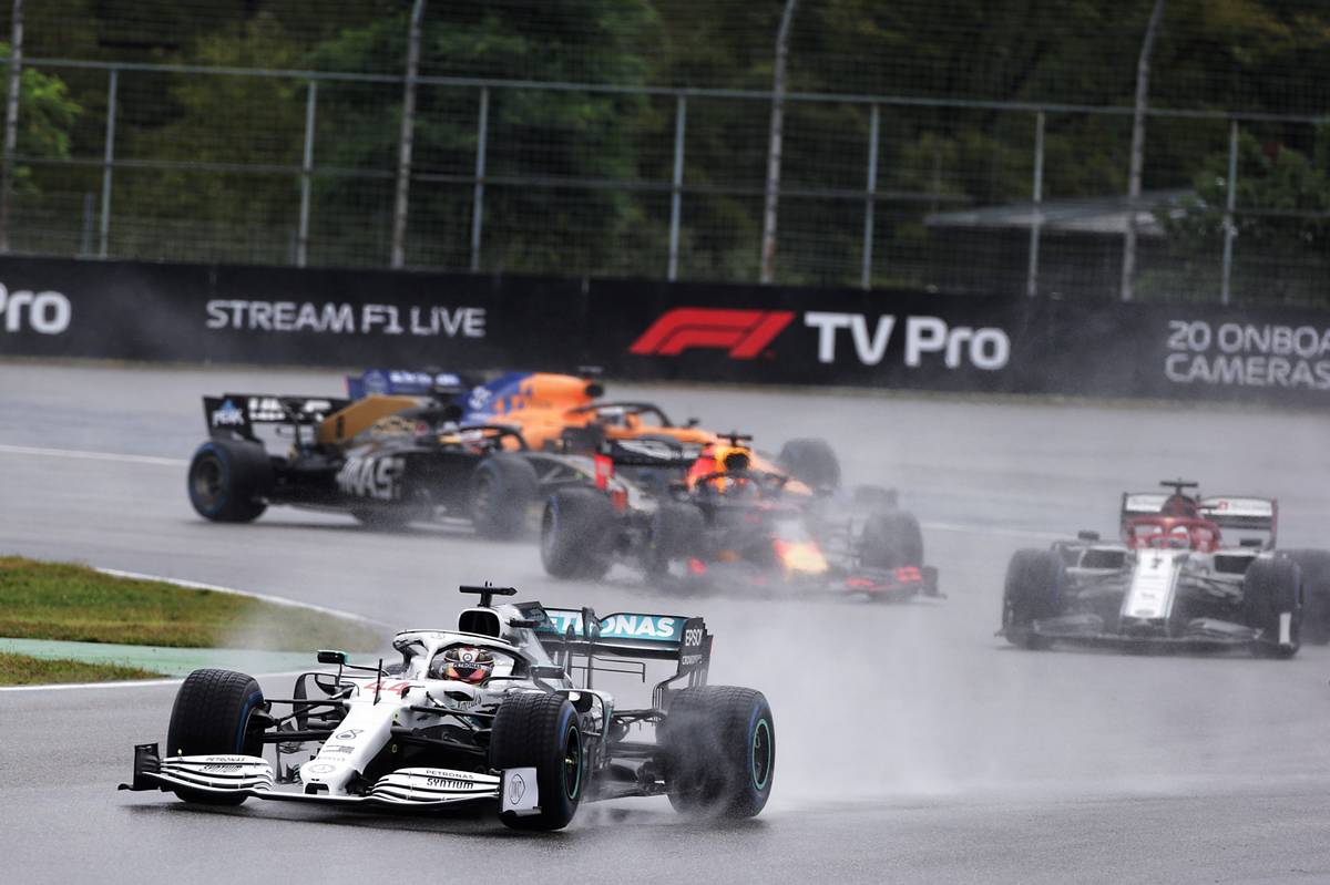 2019年F1第11戦ドイツGP決勝　スタートではルイス・ハミルトンが首位をキープ