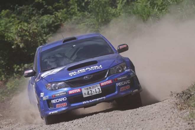 新井大輝はラリー序盤を支配したもののエンジントラブルでリタイアを余儀なくされた