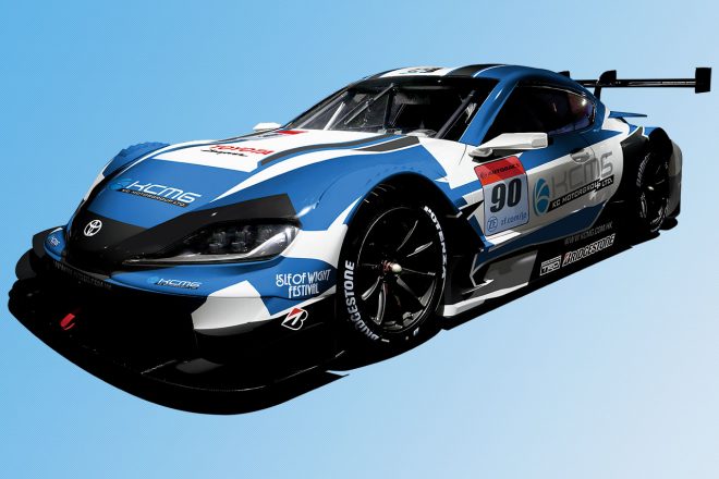 KCMGがスープラでGT500に参戦した場合のイメージ図。ホワイトとブルーのKCMGカラーが映える印象だ