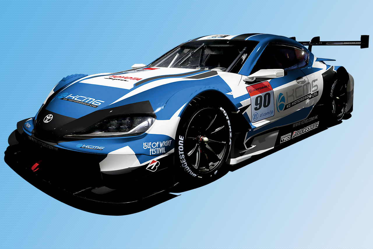 KCMGがスープラでGT500に参戦した場合のイメージ図。ホワイトとブルーのKCMGカラーが映える印象だ