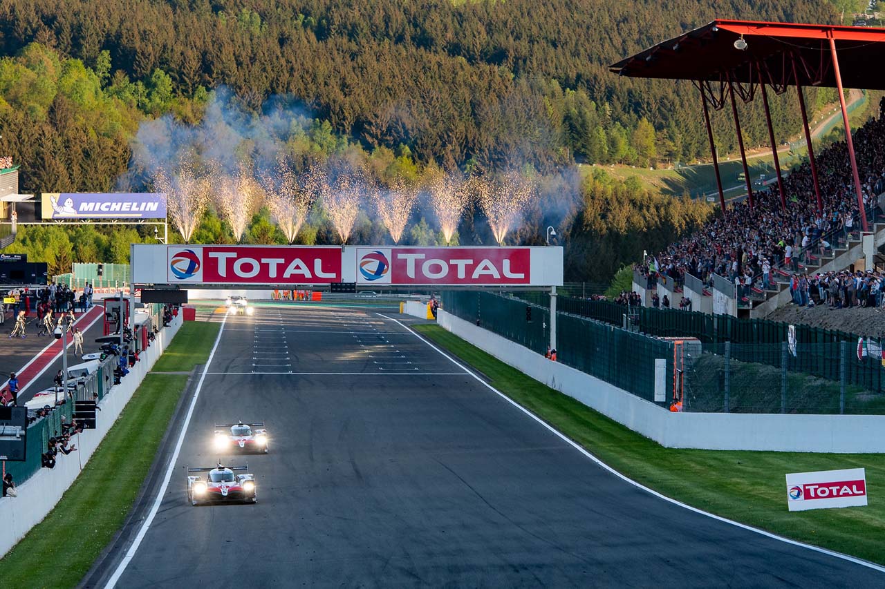 TOYOTA GAZOO Racingがワン・ツー・フィニッシュを飾った2018年WECスパのフィニッシュシーン