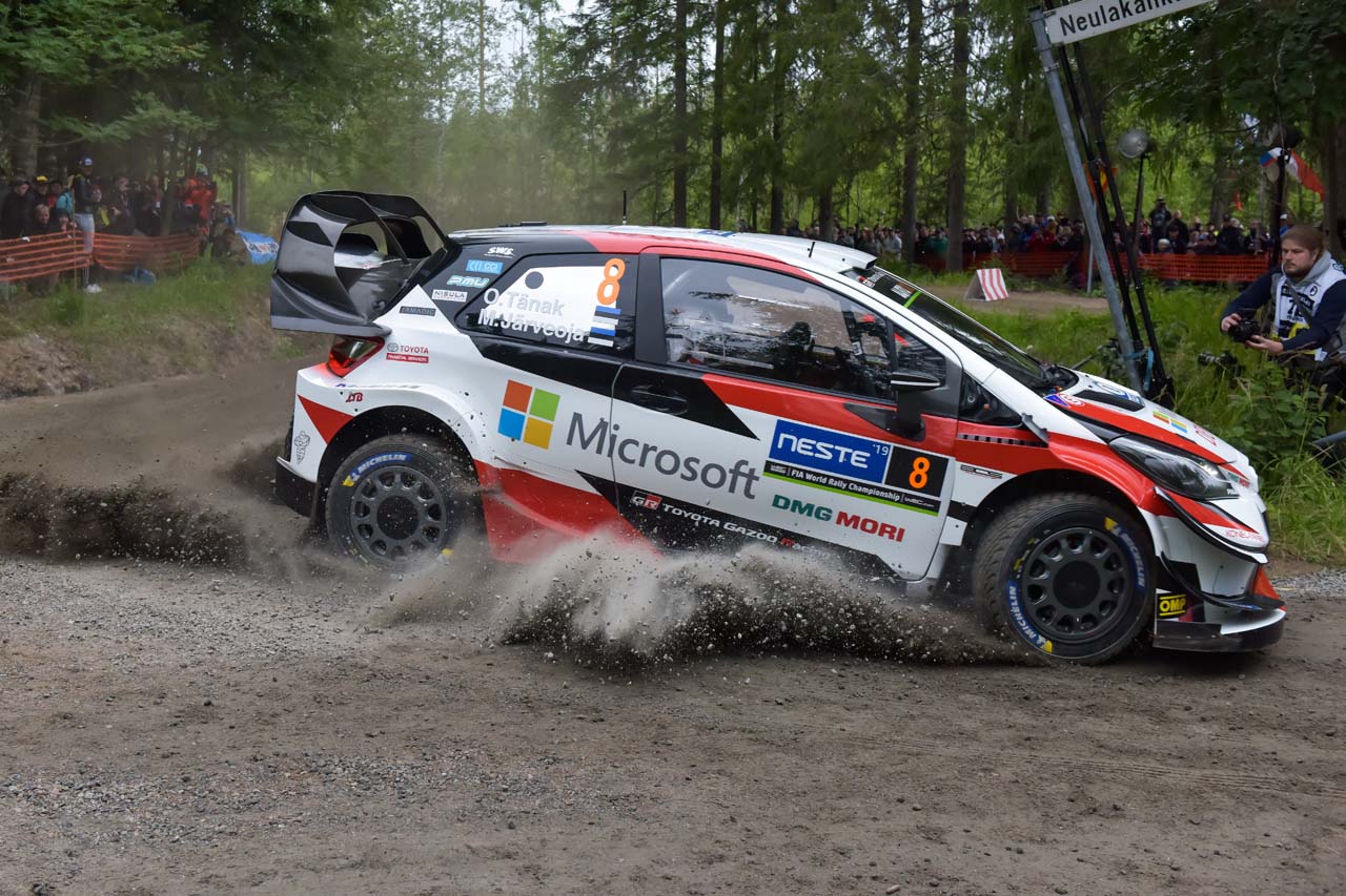 首位ヌービルから0.7秒差の2番手で終えたオット・タナク（トヨタ・ヤリスWRC）