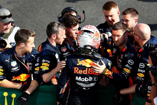 2019年F1第12戦ハンガリーGP　マックス・フェルスタッペン（レッドブル・ホンダ）は2位表彰台