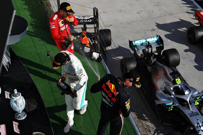 2019年F1第12戦ハンガリーGP　マックス・フェルスタッペン（レッドブル・ホンダ）は2位表彰台