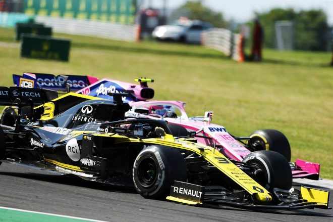 2019年F1第12戦ハンガリーGP　ダニエル・リカルド、ランス・ストロールのバトル