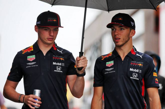 2019年F1第12戦ハンガリーGP　マックス・フェルスタッペン、ピエール・ガスリー（レッドブル・ホンダ）