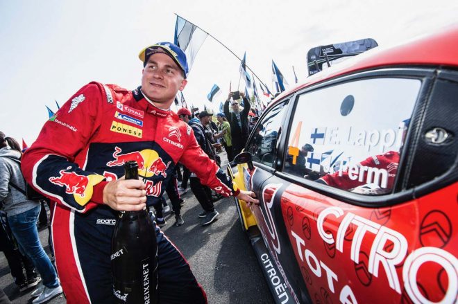 タナクと首位争いを展開し2位となったエサペッカ・ラッピ（シトロエンC3 WRC）