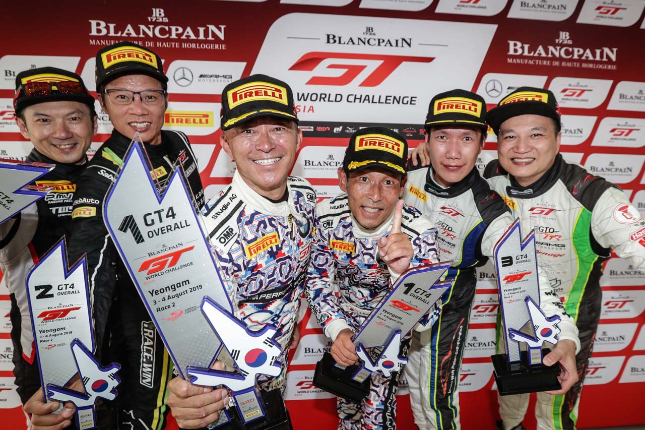 第10戦ヨンアムで2019年GT4ドライバーズチャンピオンを決めた木下隆之と砂子塾長