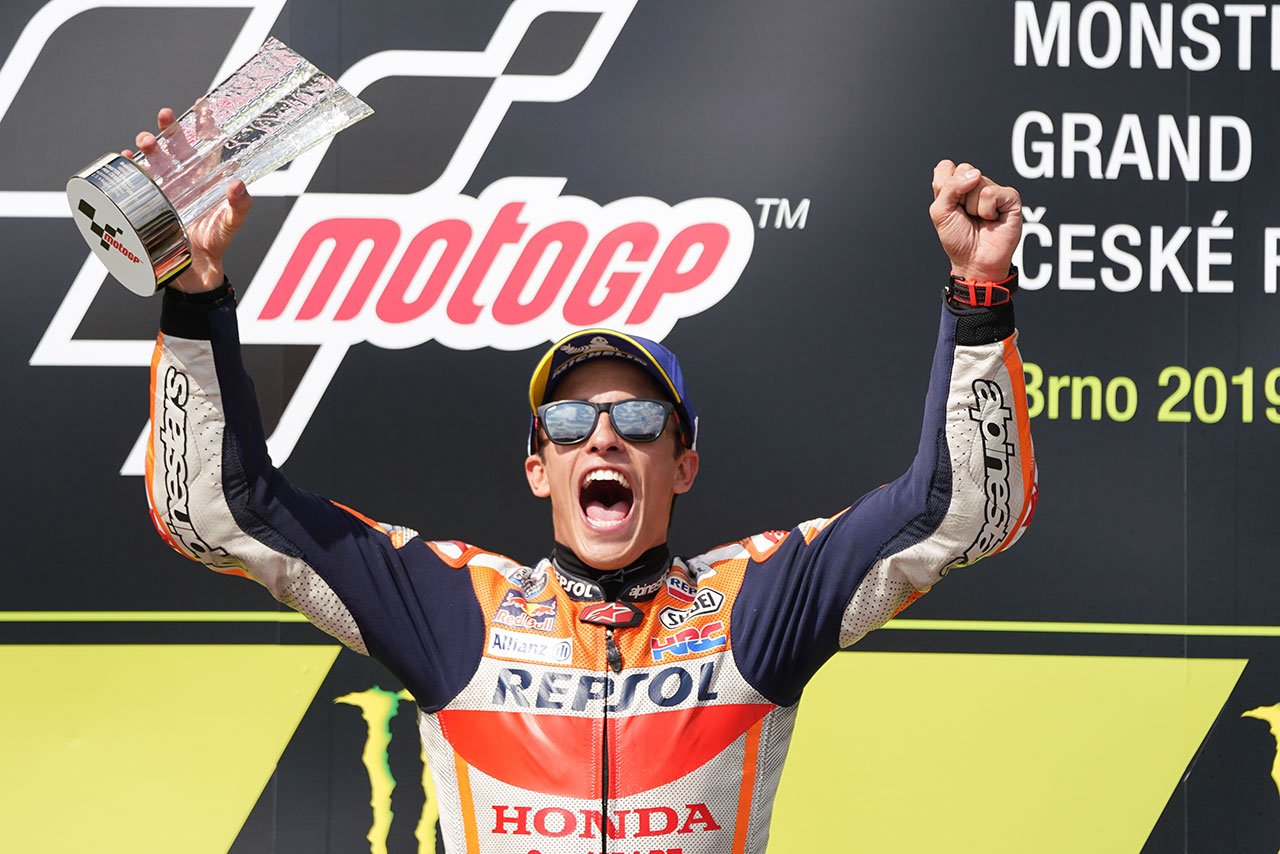 後半戦の緒戦となるチェコGPを制したマルク・マルケス（レプソル・ホンダ・チーム）