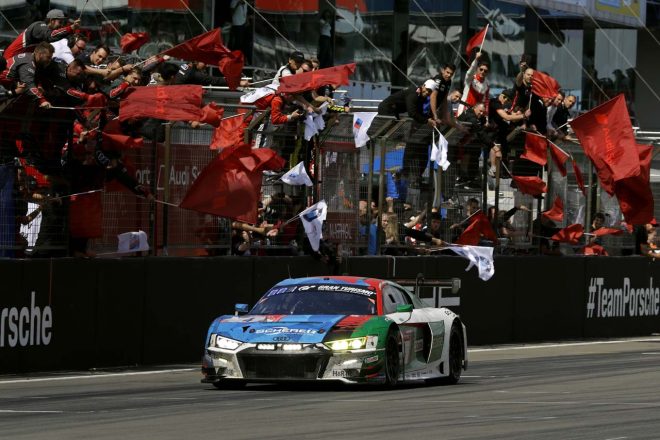 2019ニュルブルクリンク24時間レースで優勝したアウディスポーツ・チーム・フェニックスの4号車アウディR8 LMS