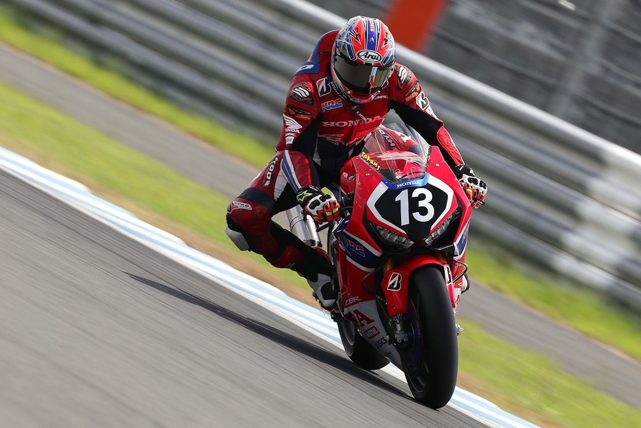 ポールポジションを獲得した高橋巧（Team HRC）