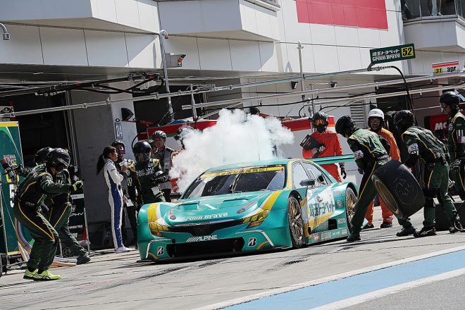 埼玉トヨペットGB マークX MCはタイヤ無交換でダブル＆トリプルスティントを走破。この実戦テストが、タイヤ開発を促進させる。第6戦オートポリス、第7戦SUGOはMCが得意とするサーキット。そこでの初優勝はあるか？