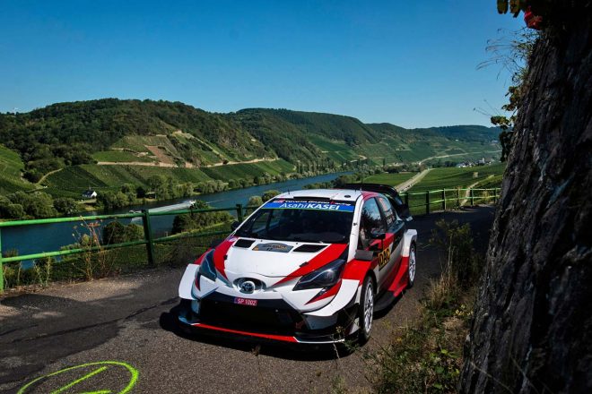 総合11番手につける勝田貴元（トヨタ・ヤリスWRC）