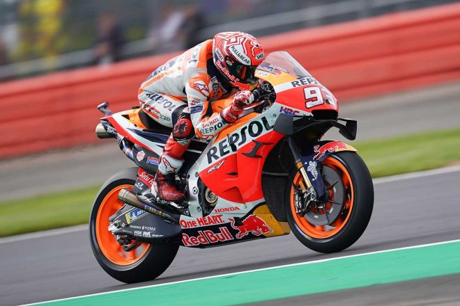 フリー走行1回目の序盤にトップに立ったマルケス