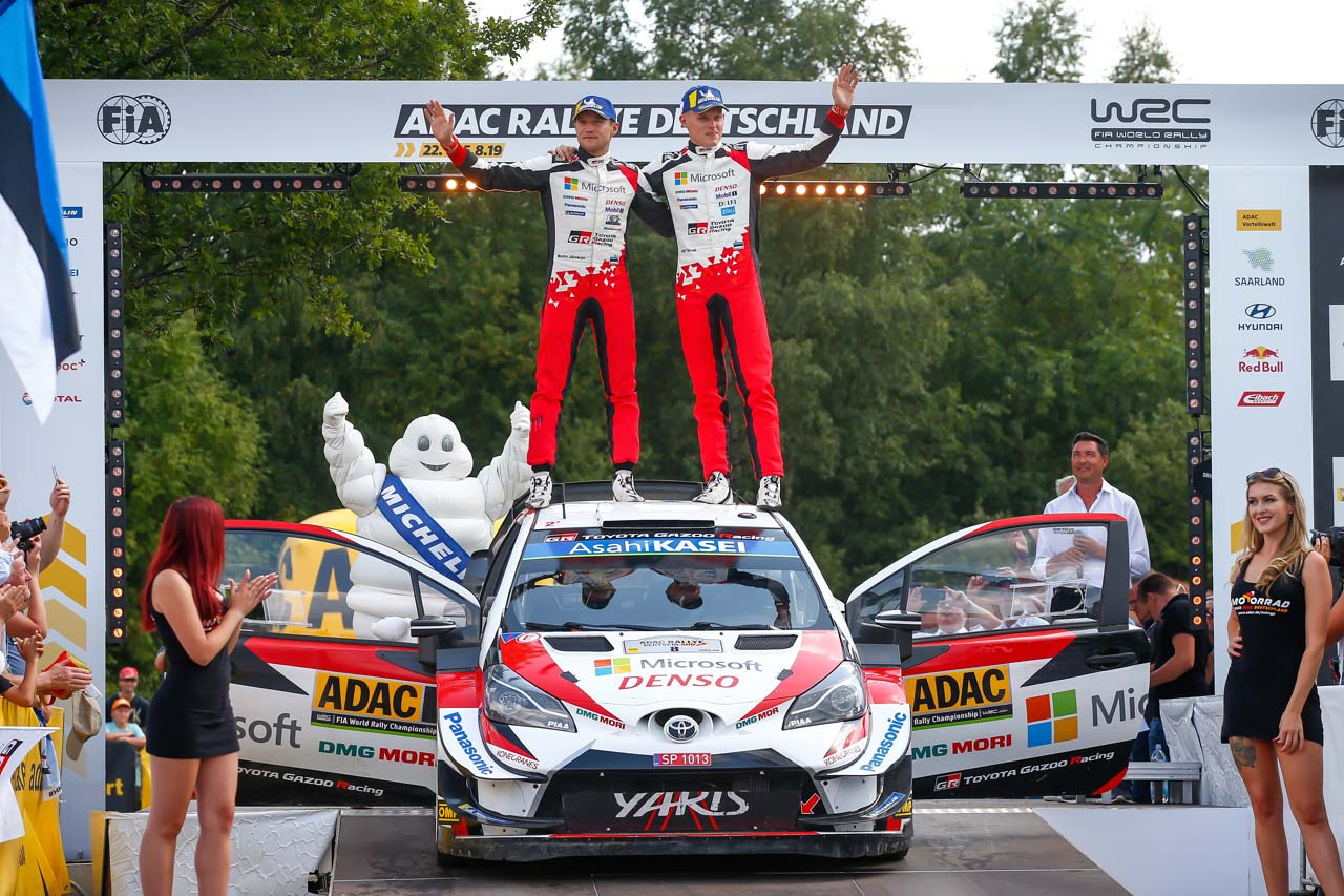 優勝したオット・タナク（トヨタ・ヤリスWRC）