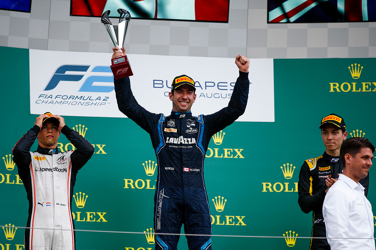 2019年FIA-F2第8戦ハンガロリンク レース1　ニコラス・ラティフィ（ダムス）