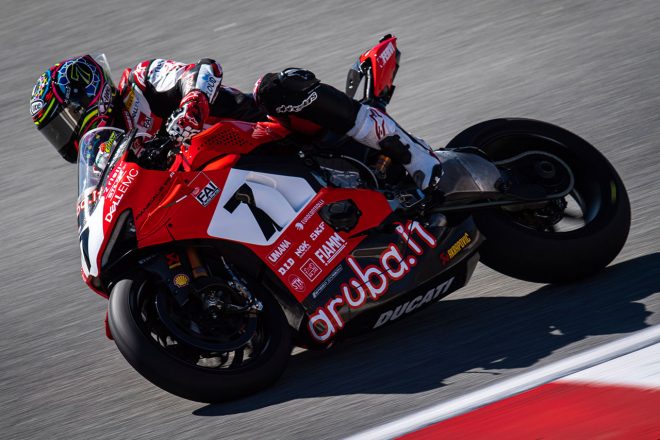 ラグナセカで優勝したチャズ・デイビス（Aruba.it レーシング-ドゥカティ）