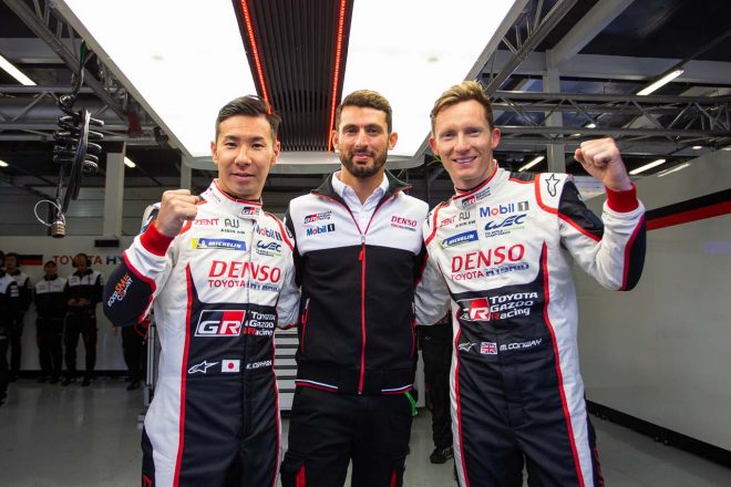 LMP1クラスのポールシッター：小林可夢偉、ホセ-マリア・ロペス、マイク・コンウェイ