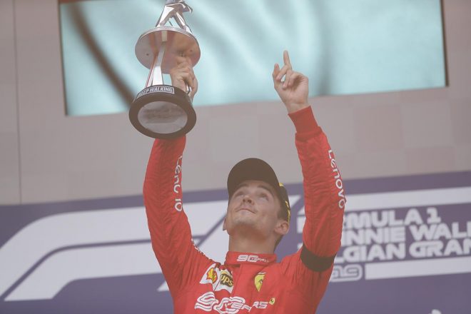 2019年F1第13戦ベルギーGP　シャルル・ルクレール（フェラーリ）がF1初優勝