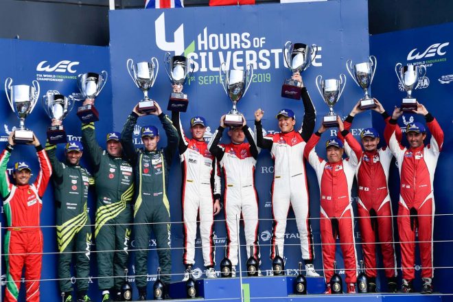 WEC第1戦シルバーストン LM-GTE Amクラス表彰式