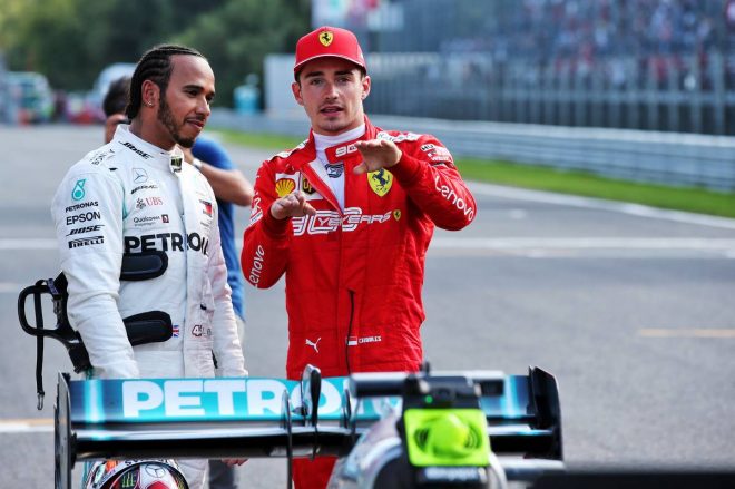 2019年F1第14戦イタリアGP予選 PPのシャルル・ルクレールと2回目のアタックができなかったルイス・ハミルトン