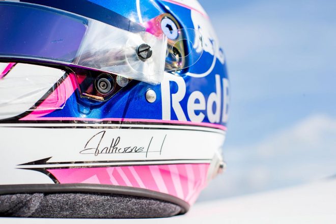 2019年F1第14戦イタリアGP　ピエール・ガスリーがアントワーヌ・ユベールを追悼するヘルメット