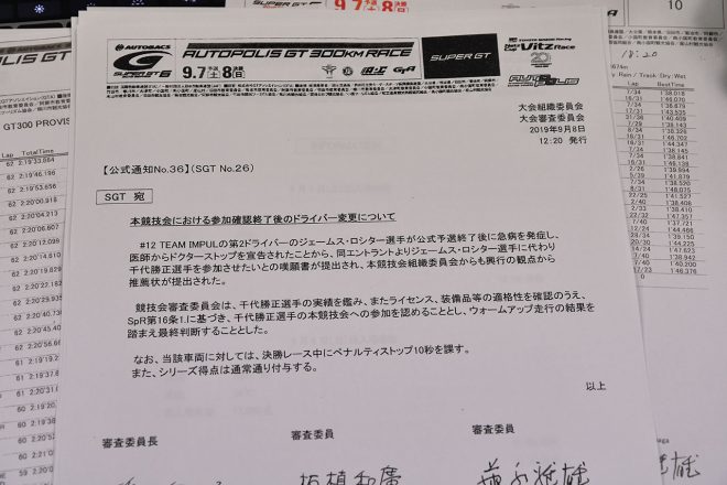 スーパーGTサーキット便り第6戦オートポリス