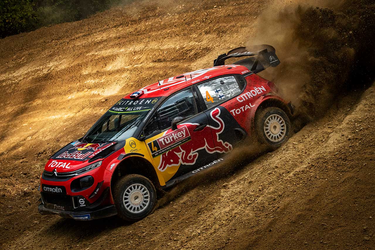 ラリー・トルコ競技2日目で総合首位につけたエサペッカ・ラッピ（シトロエンC3 WRC）