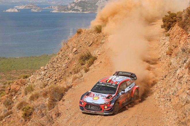 2019年のラリー・トルコ、競技3日目の序盤で4分30秒のタイムロスがあったティエリー・ヌービル（ヒュンダイi20クーペWRC）