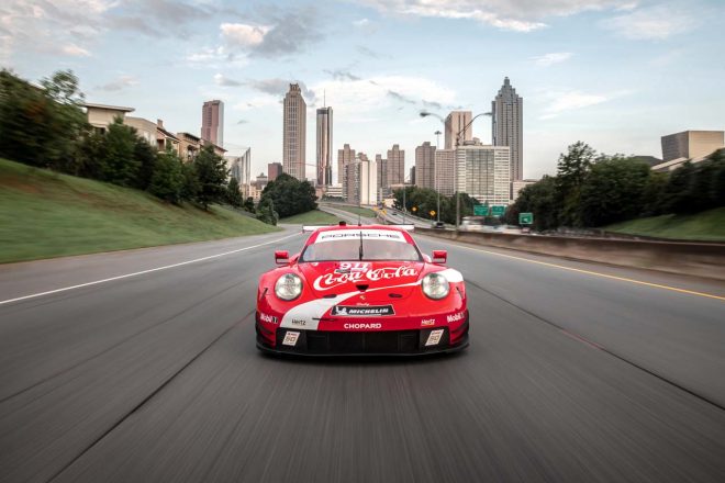 ポイントランキング首位で最終戦ロード・アトランタ10時間に臨むポルシェGTチームの911号車ポルシェ911 RSR