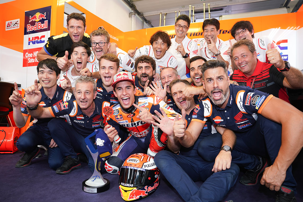 MotoGP第13戦サンマリノGPを制したマルク・マルケス（レプソル・ホンダ・チーム）