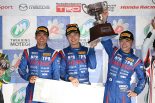 ピレリスーパー耐久シリーズもてぎでST-3優勝を飾ったDENSO Le Beausset RC350の嵯峨宏紀、山下健太、小河諒