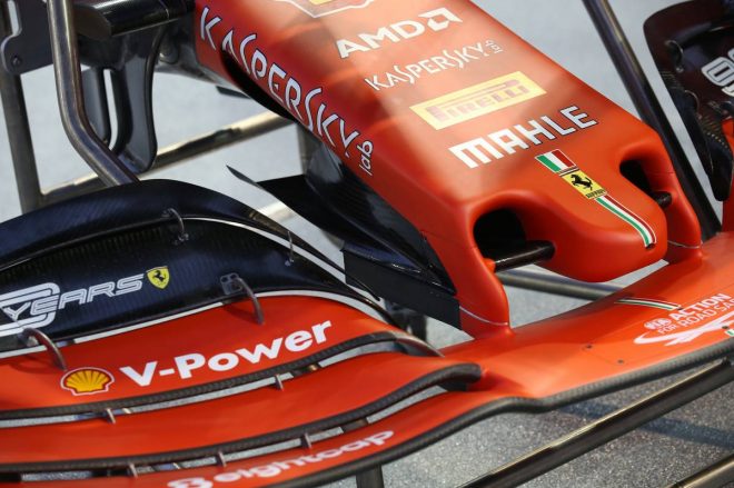 2019年F1第15戦シンガポールGP　フェラーリのフロントウイング＆ノーズコーン