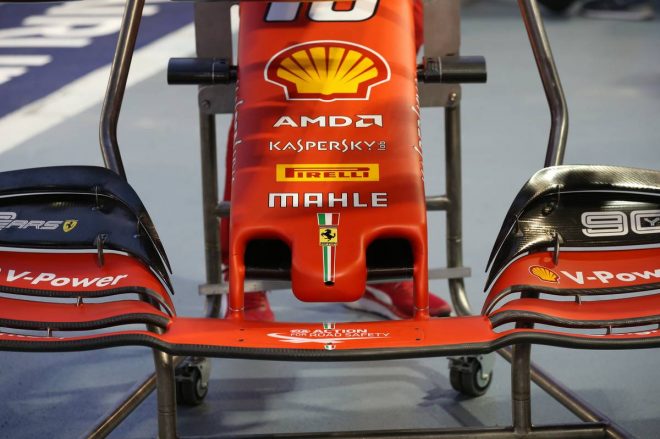 2019年F1第15戦シンガポールGP　フェラーリのフロントウイング＆ノーズコーン