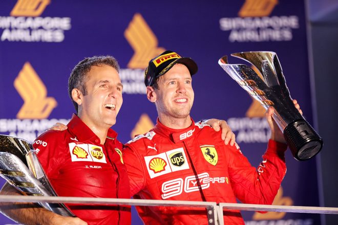 2019年F1第15戦シンガポールGP　セバスチャン・ベッテル（フェラーリ）が今季初優勝