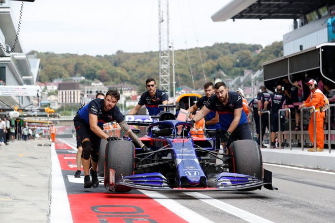 2019年F1第16戦ロシアGP　FP1で燃圧のトラブルに見舞われたダニール・クビアト（トロロッソ・ホンダ）